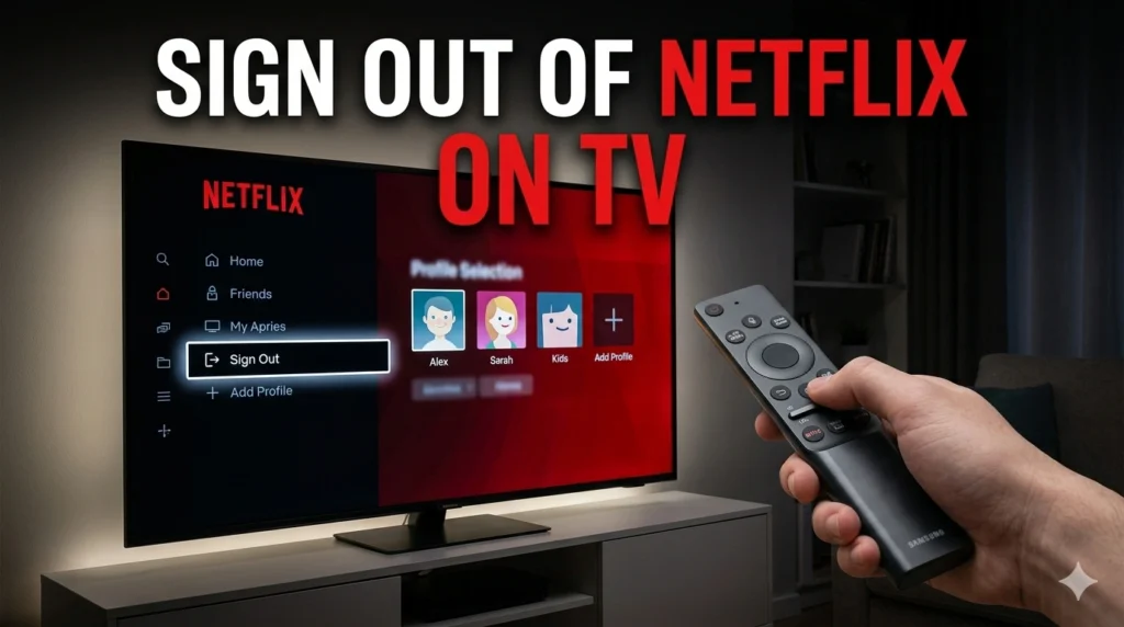 how to sign out of netflix on tv